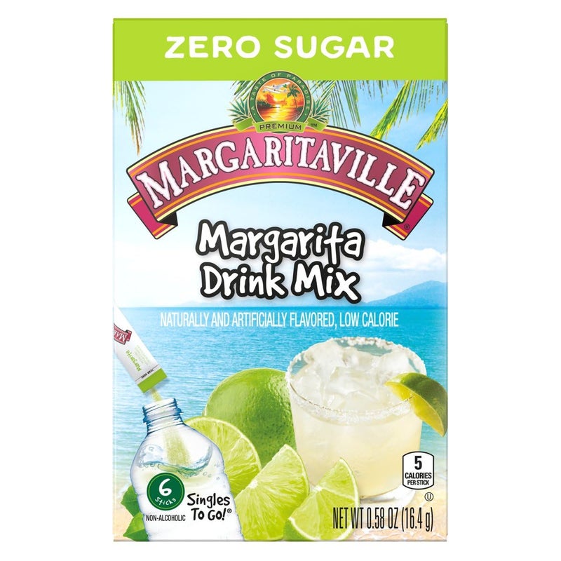 SINGLES TO GO! Margaritaville Singles to Go Drink Mix Variety - 3 Flavors, 2 Boxes Each, Pina Colada, Strawberry Daquiri and Margarita, 12 Packets Each Flavor - Image 4